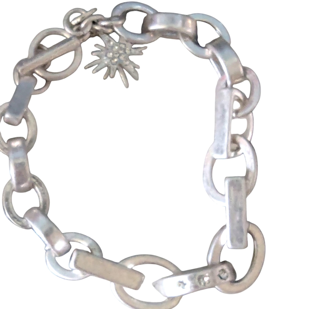 Marlyn Schiff Silver Link Bracelet with Star Charm NWOT